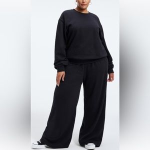 GOOD AMERICAN WIDE LEG CRYSTAL EMBELLISHED PANTS SZ 2x